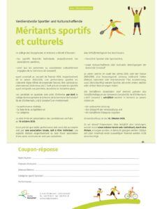 Formulaire méritants sportifs et culturels 2026