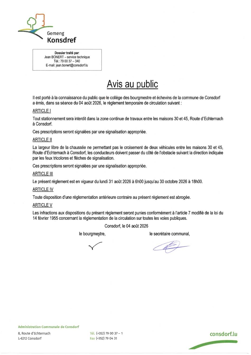 Avis au plublic - PAP Haenricht - GOCA après congé collectif.pdf