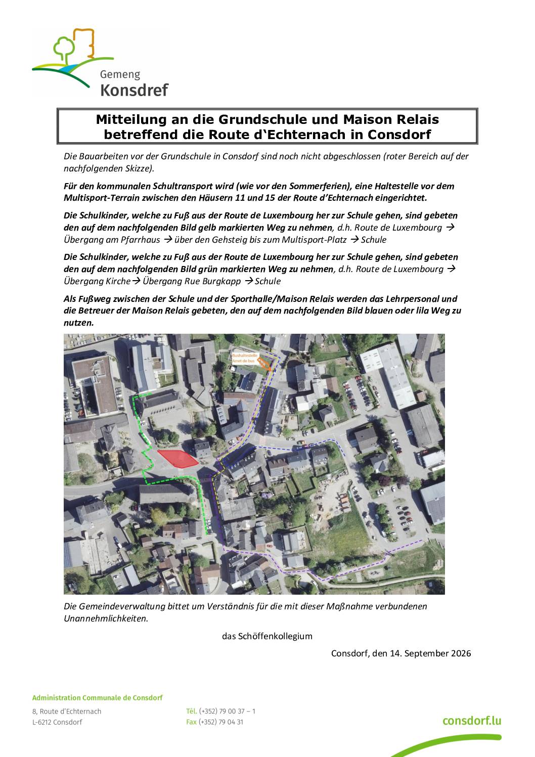 Avis – accès école